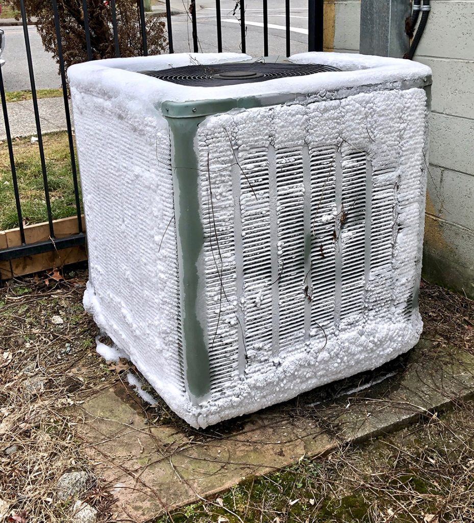 New energy-efficient heat pump installation